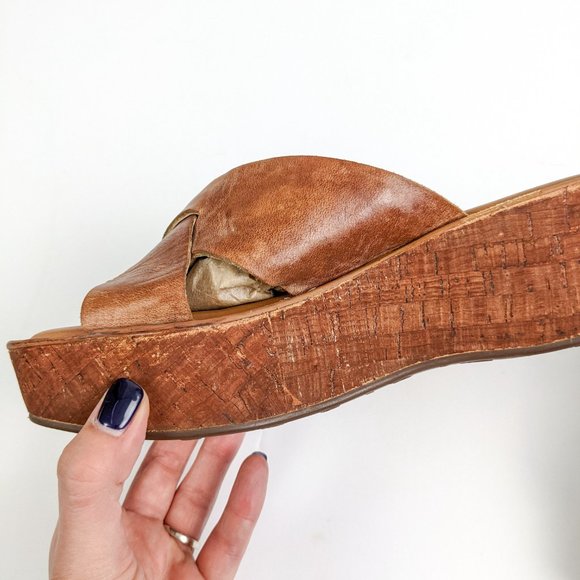 Kork-Ease Sabrina Leather Strappy Platform Sandal Brown Size 6/36.5 - Picture 12 of 16